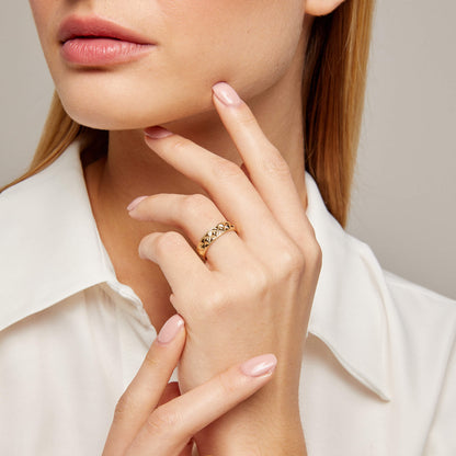 Bold Square Band Ring in Gold