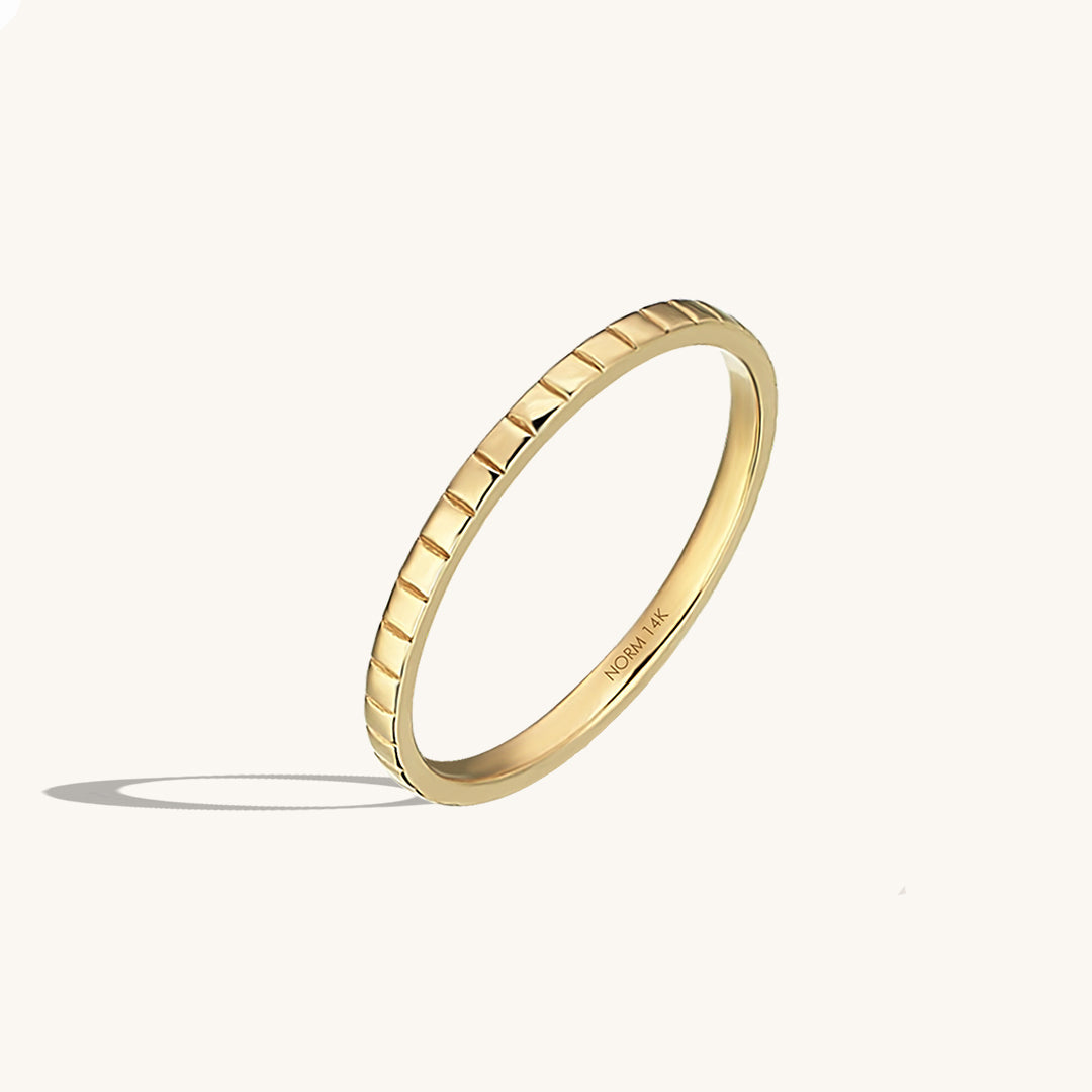 Square Band Ring in Gold