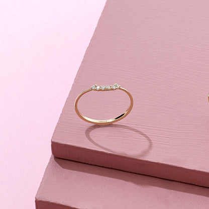 Stacking Curve Ring in Gold