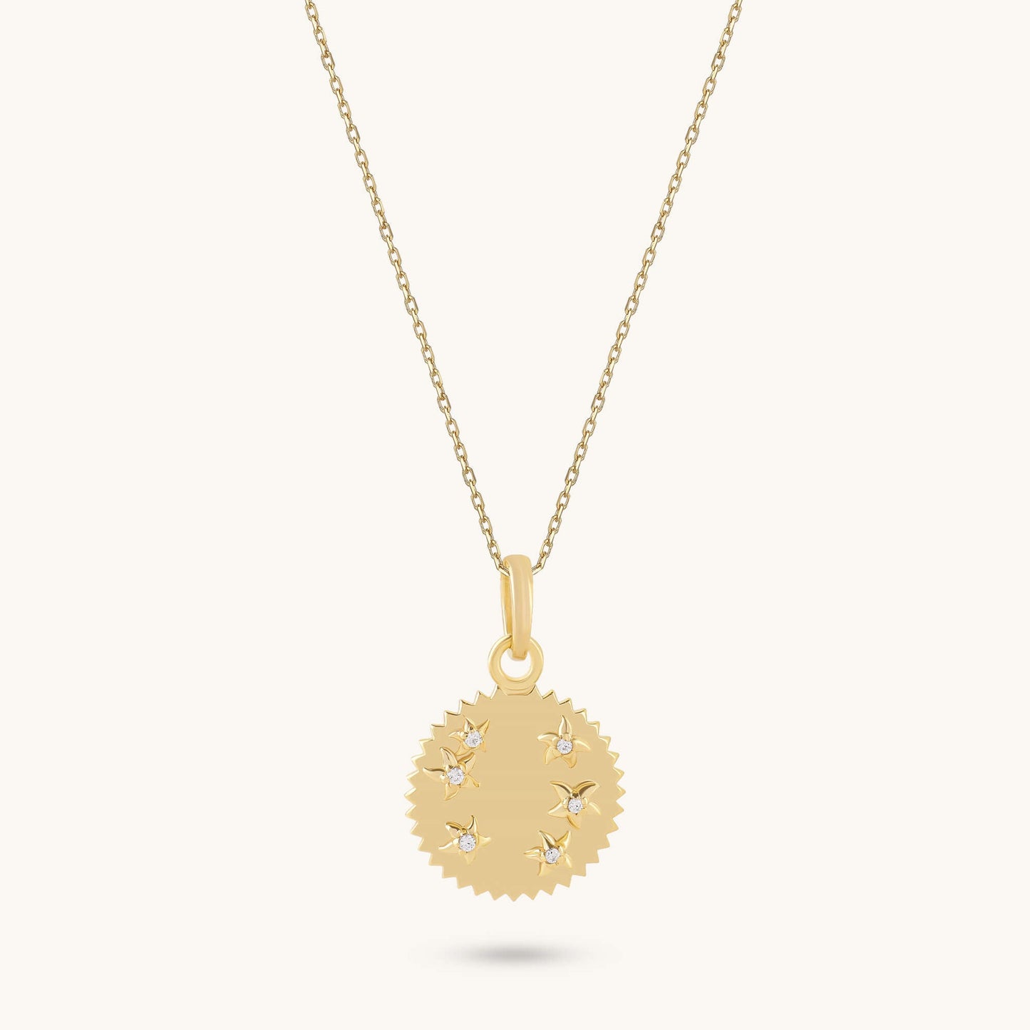 Stars Coin Necklace - Gold Vermeil