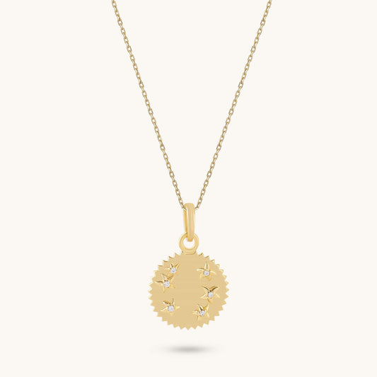 Stars Coin Necklace - Gold Vermeil