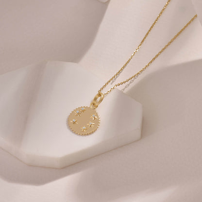 Stars Coin Necklace - Gold Vermeil