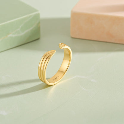 Streamline Open Ring in Gold