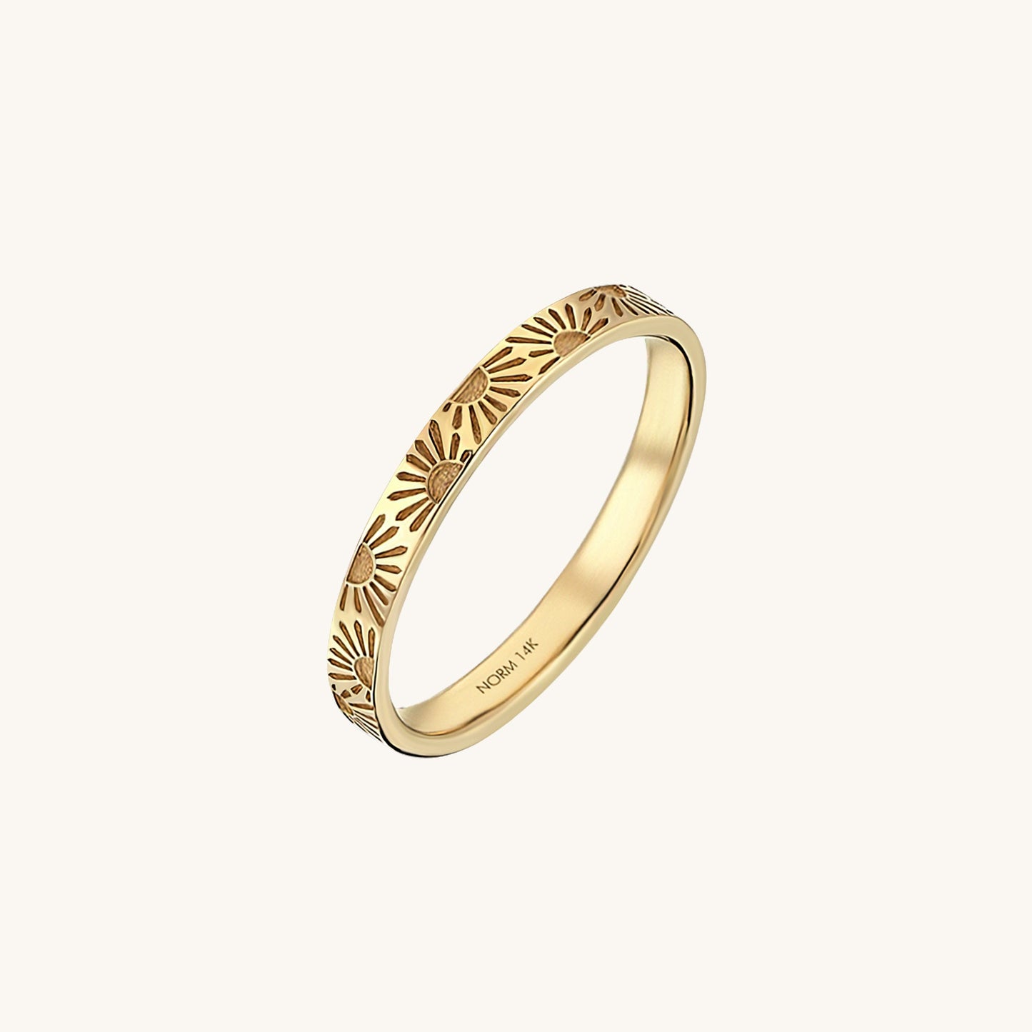 Sun Band Ring in Gold