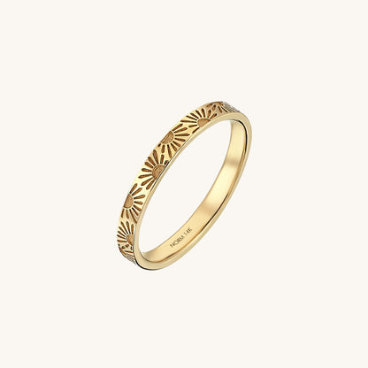Sun Band Ring in Gold