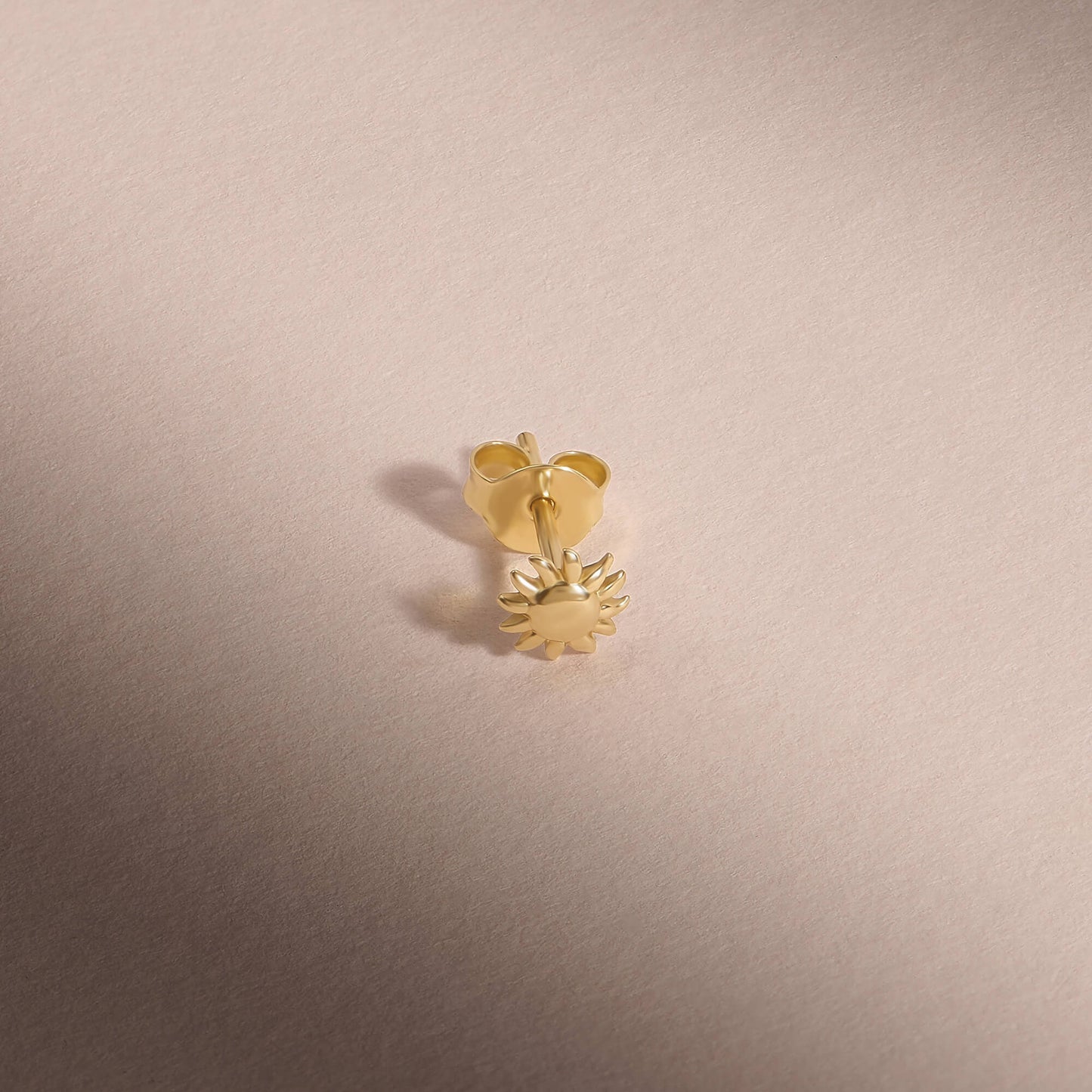 Sun Stud Earrings in Gold