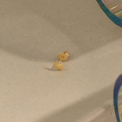 Sun Stud Earrings in Gold