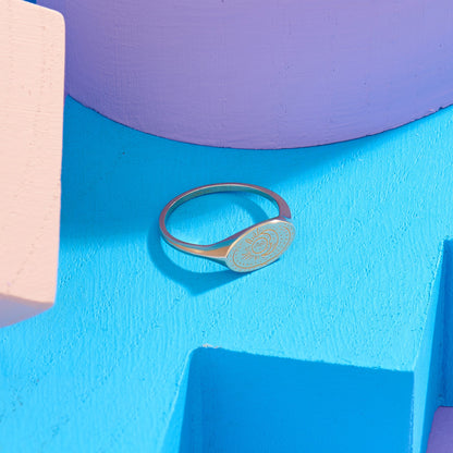 Sun and Moon Signet Ring in Gold