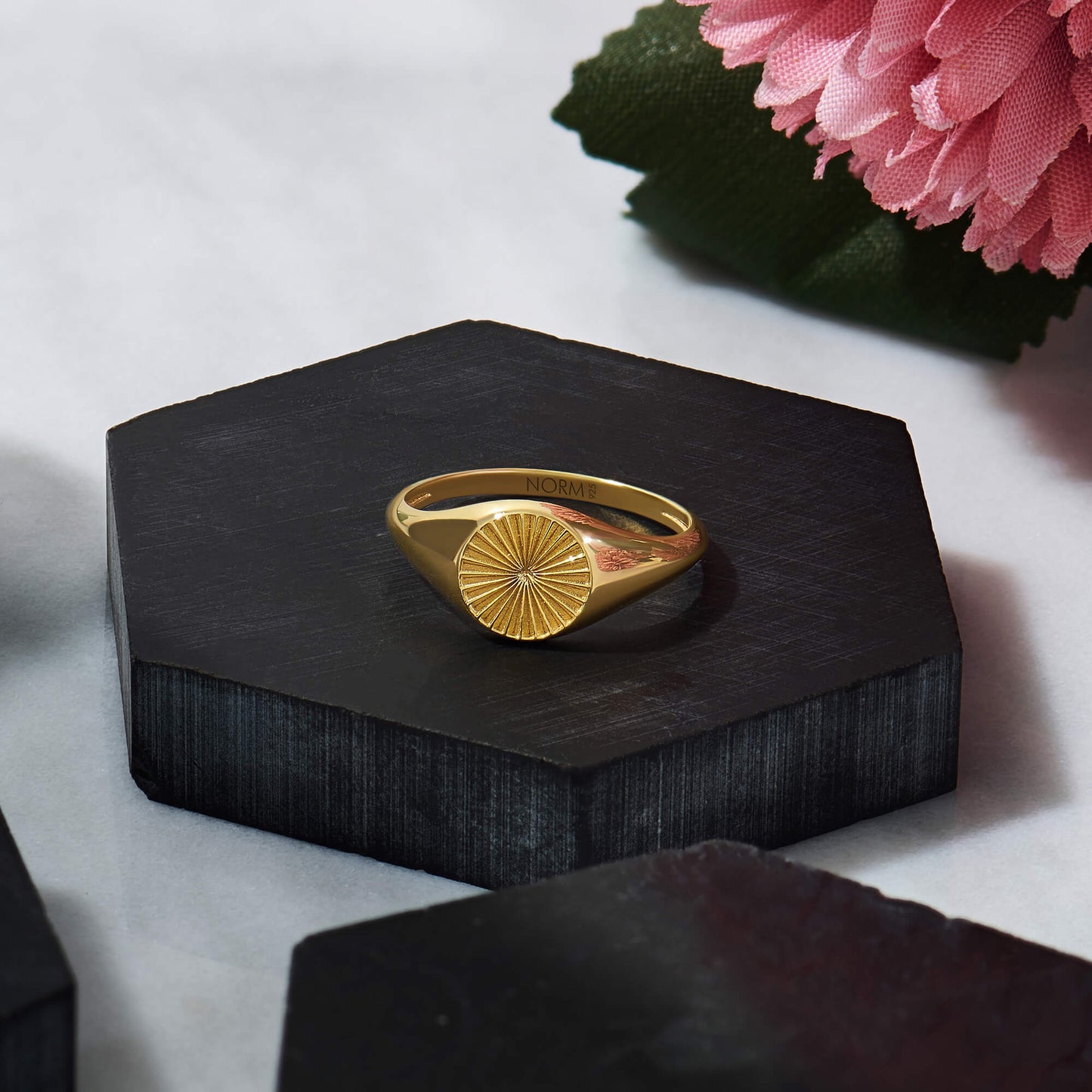 Sunbeam Signet Ring - Gold Vermeil