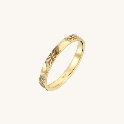 Sunshine Wedding Band Ring in Gold