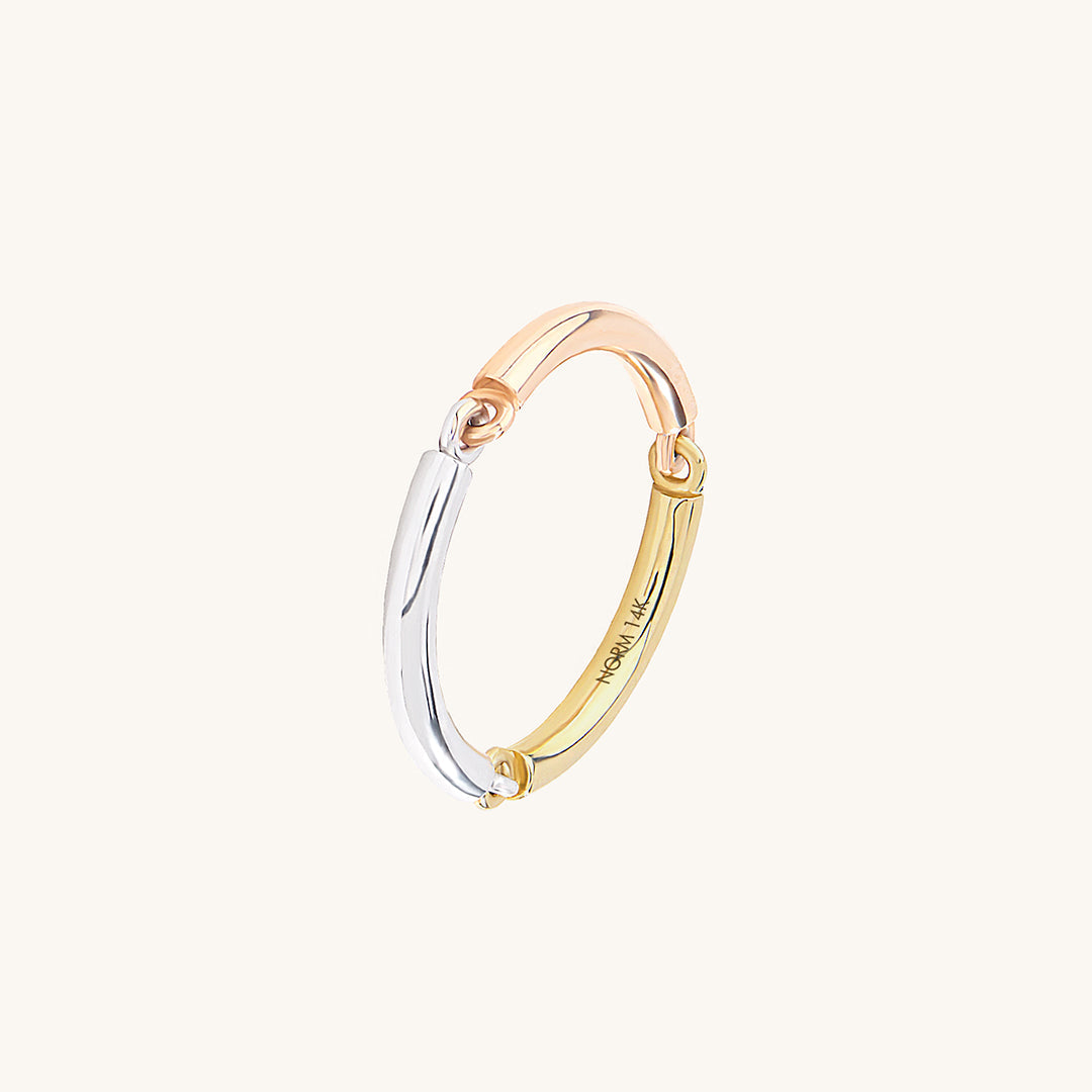 Trio Link Ring in Gold