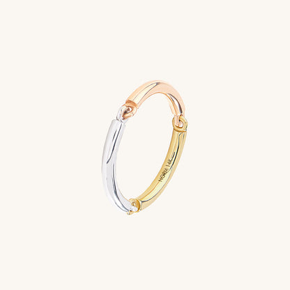 Trio Link Ring in Gold
