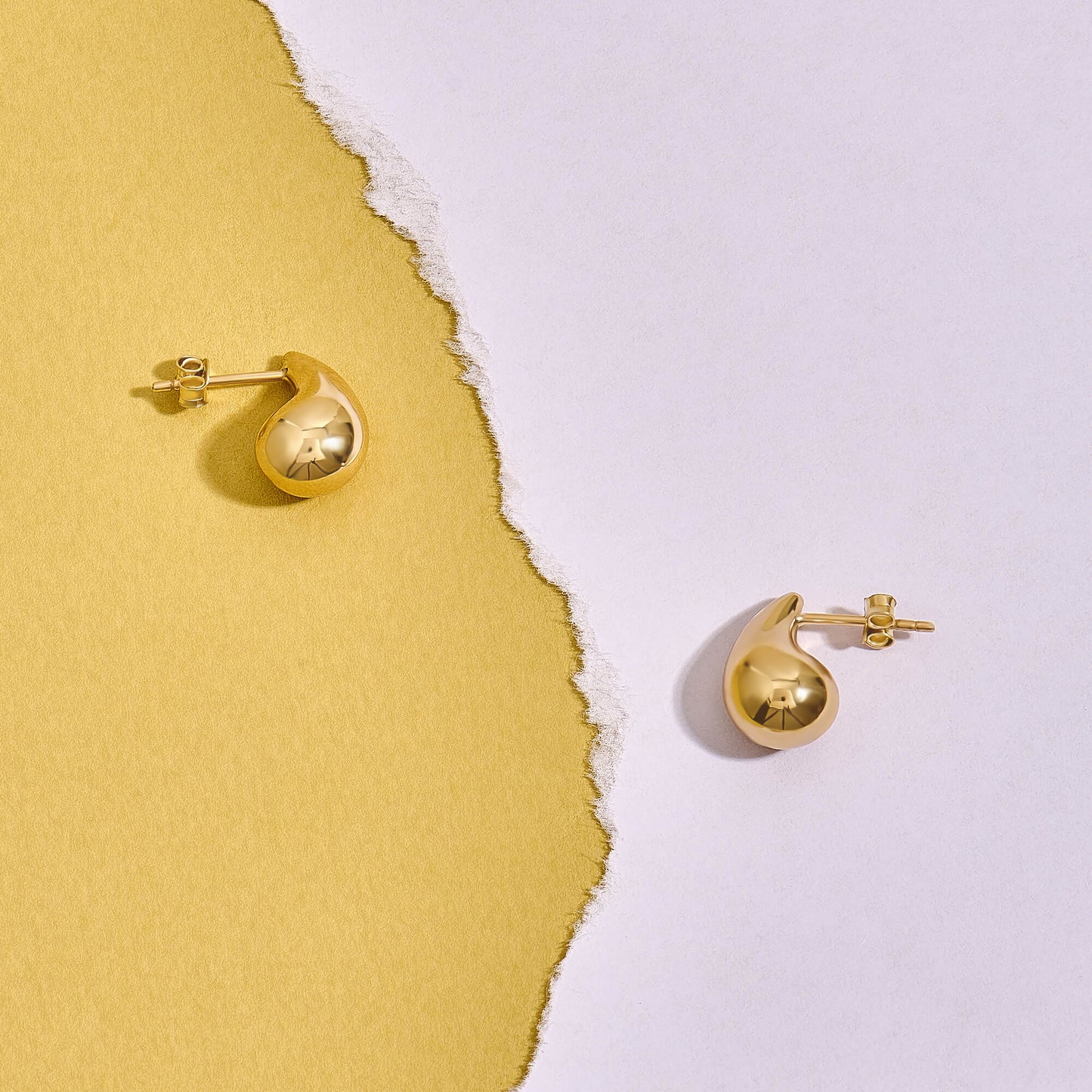 Teardrop Earrings in Gold