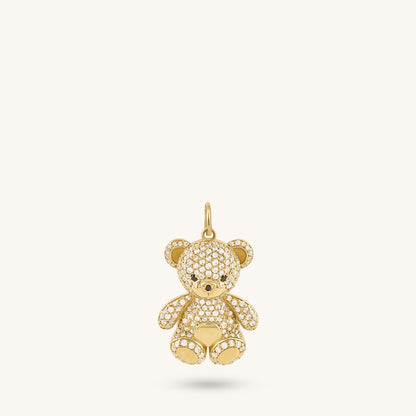 Teddy Bear Necklace in Gold