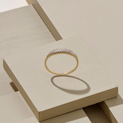 Minimalist Sparkle Ring in Gold