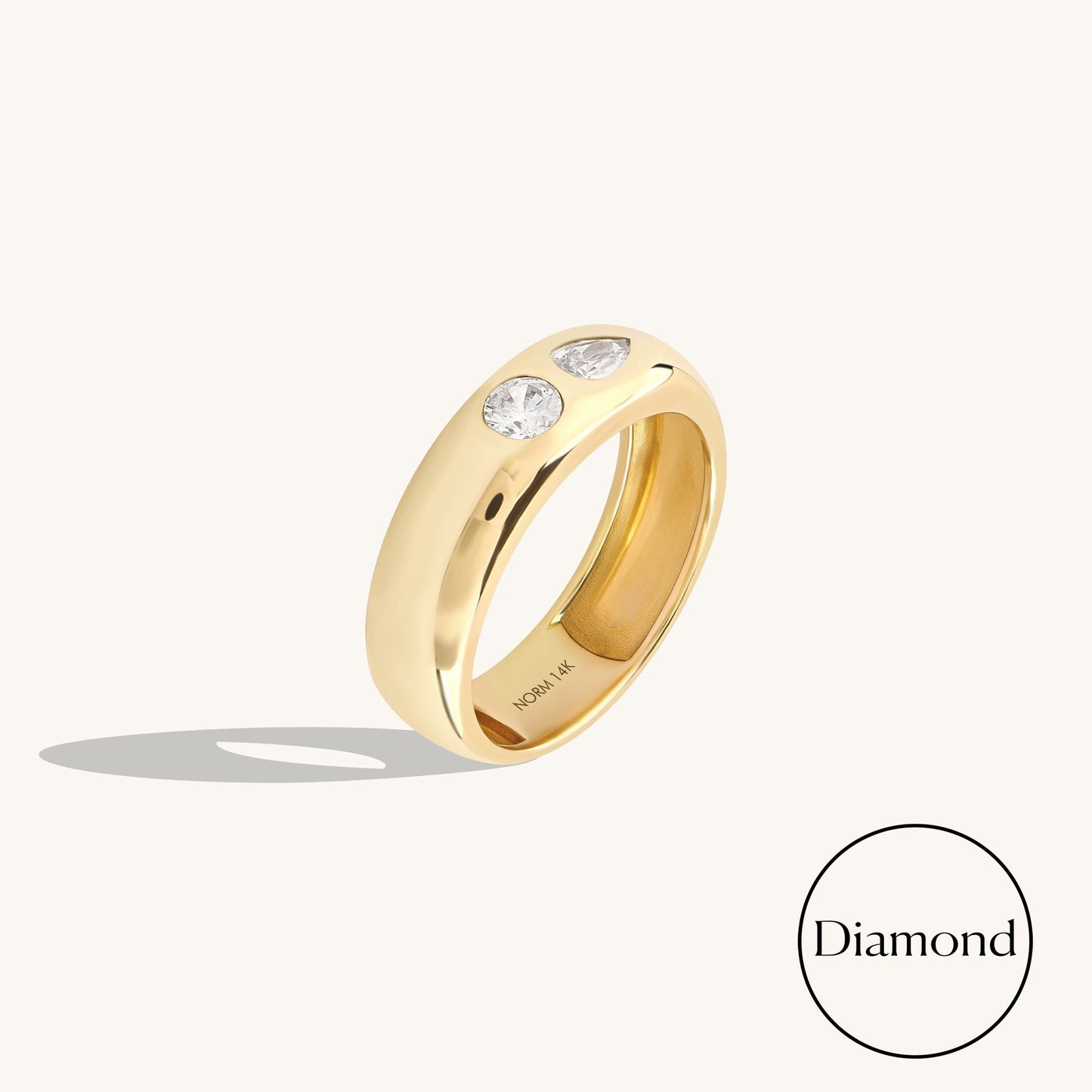 Toi et Moi Lab-Grown Diamond Band Ring in Gold