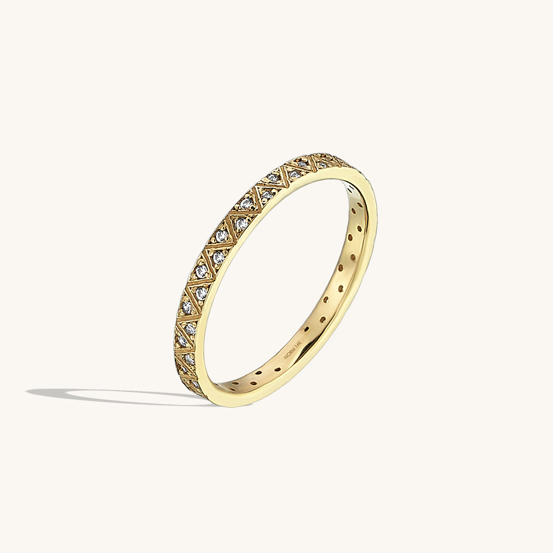 Triangle Band Ring in Gold