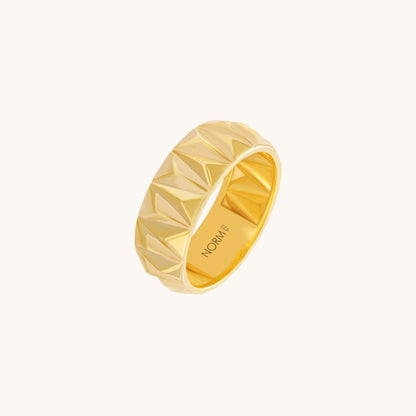 Triangle Bold Band Ring - Gold Vermeil