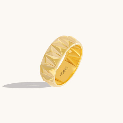 Triangle Bold Band Ring - Gold Vermeil