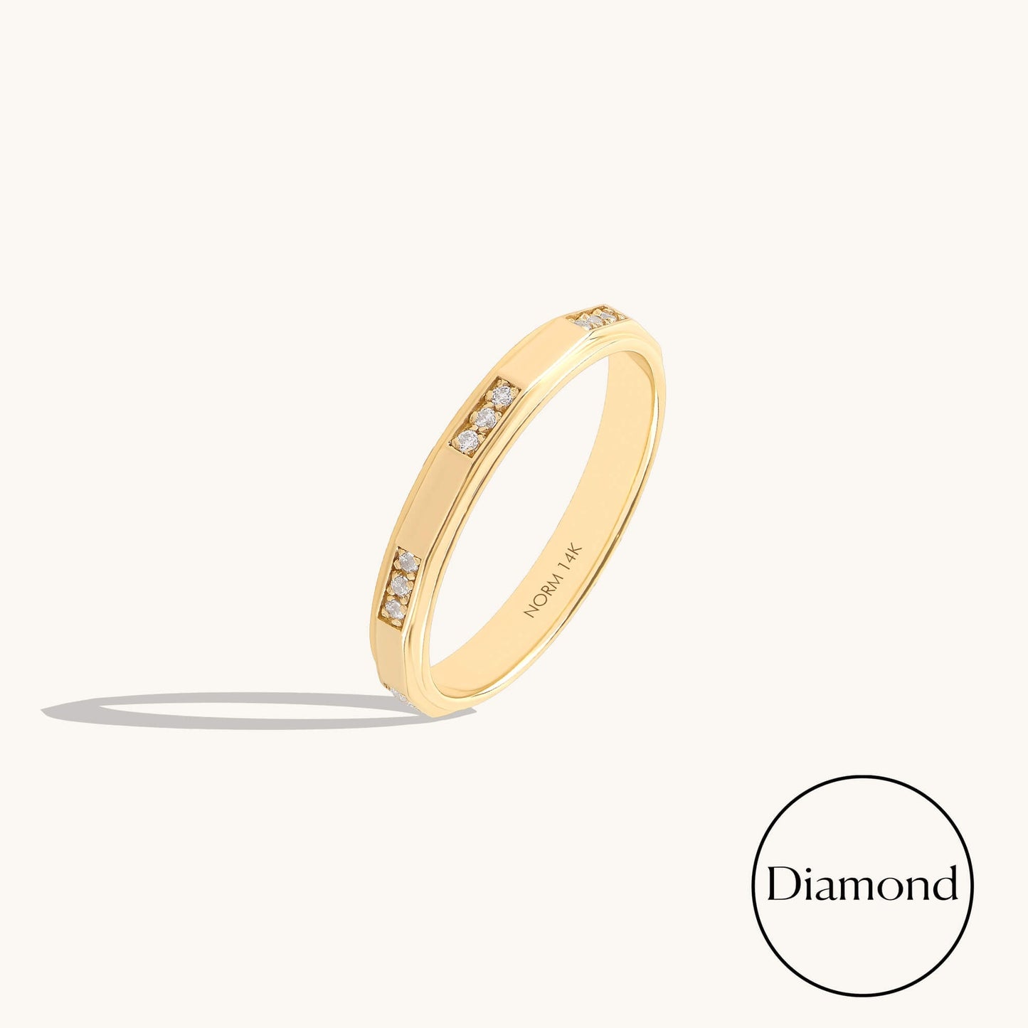 Trio Diamond Band Ring in Gold