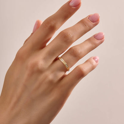 Trio Diamond Band Ring in Gold