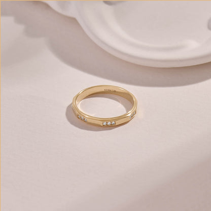 Trio Diamond Band Ring in Gold