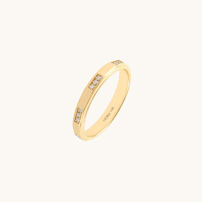 Trio Diamond Band Ring in Gold