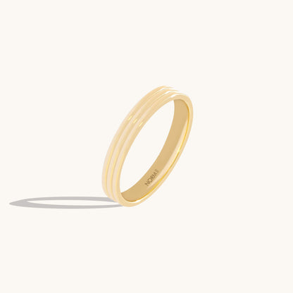 Triple Band Ring - Gold Vermeil