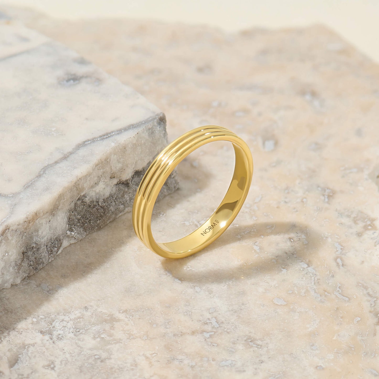 Triple Band Ring - Gold Vermeil