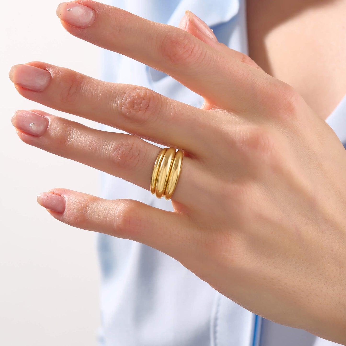 Triple Dome Ring - Gold Vermeil