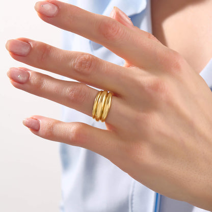 Triple Dome Ring - Gold Vermeil