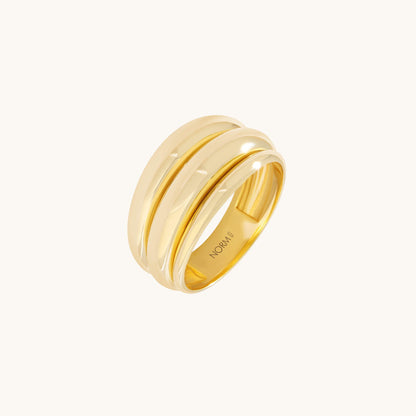Triple Dome Ring - Gold Vermeil