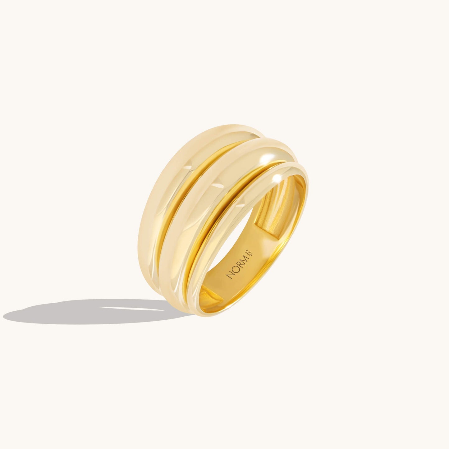 Triple Dome Ring - Gold Vermeil