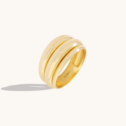 Triple Dome Ring - Gold Vermeil