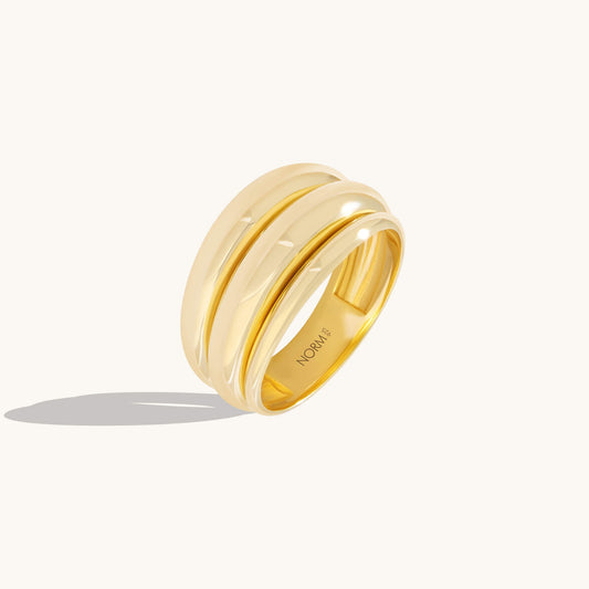 Triple Dome Ring - Gold Vermeil