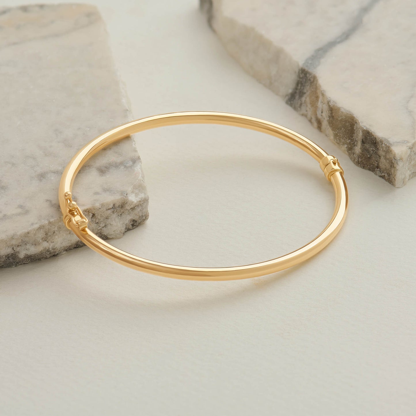 Tube Bangle Bracelet in Gold