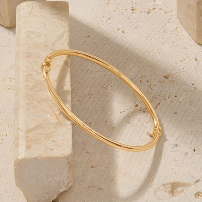 Tube Bangle Bracelet in Gold
