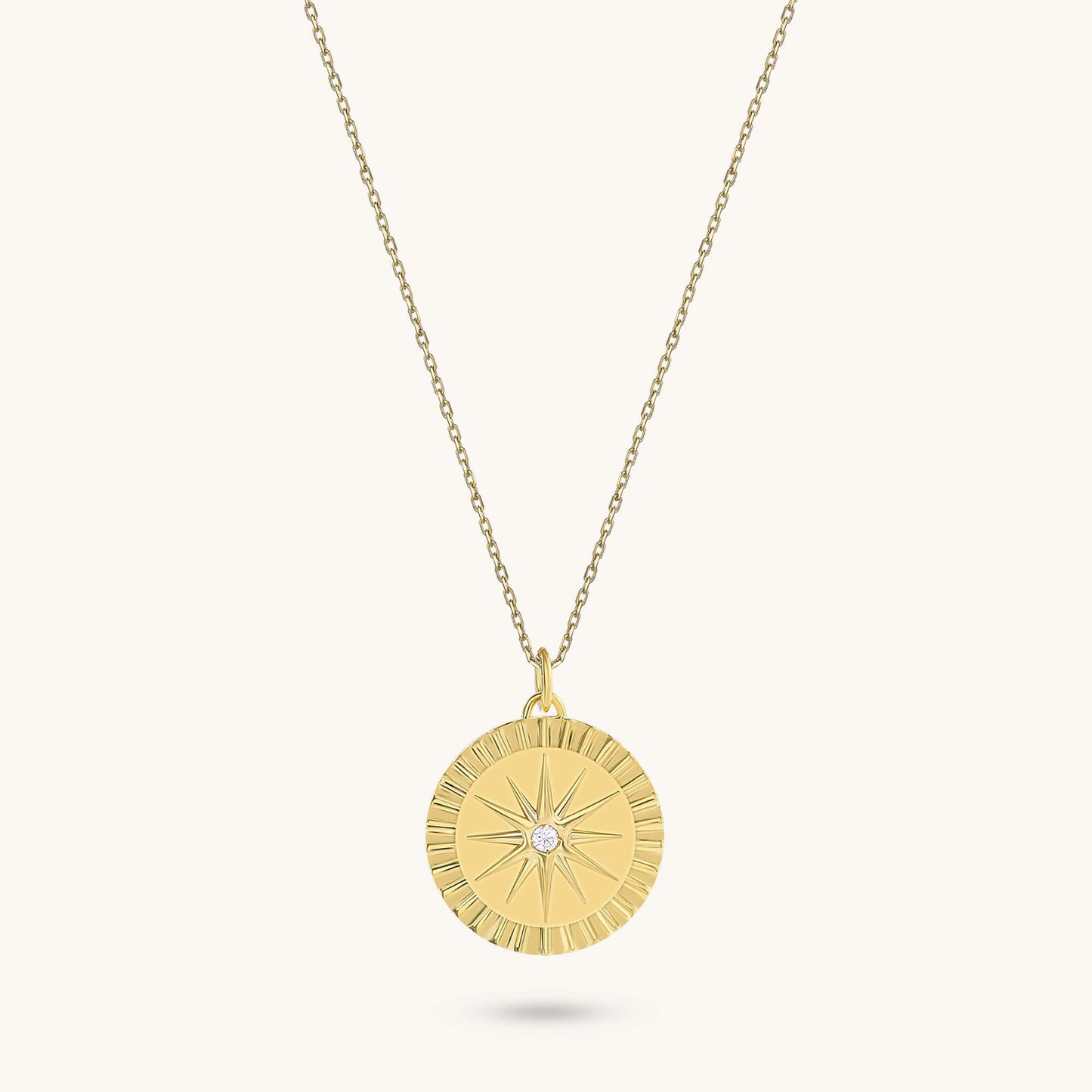 Twelve Point Star Necklace - Gold Vermeil