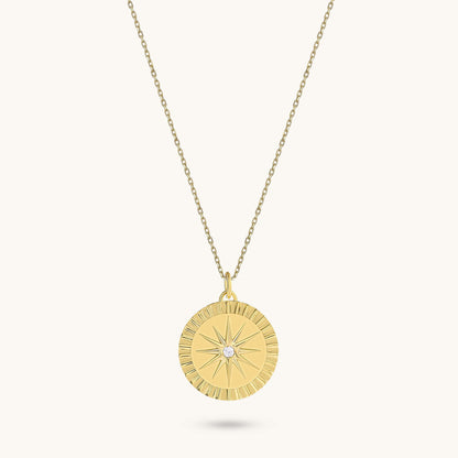Twelve Point Star Necklace - Gold Vermeil