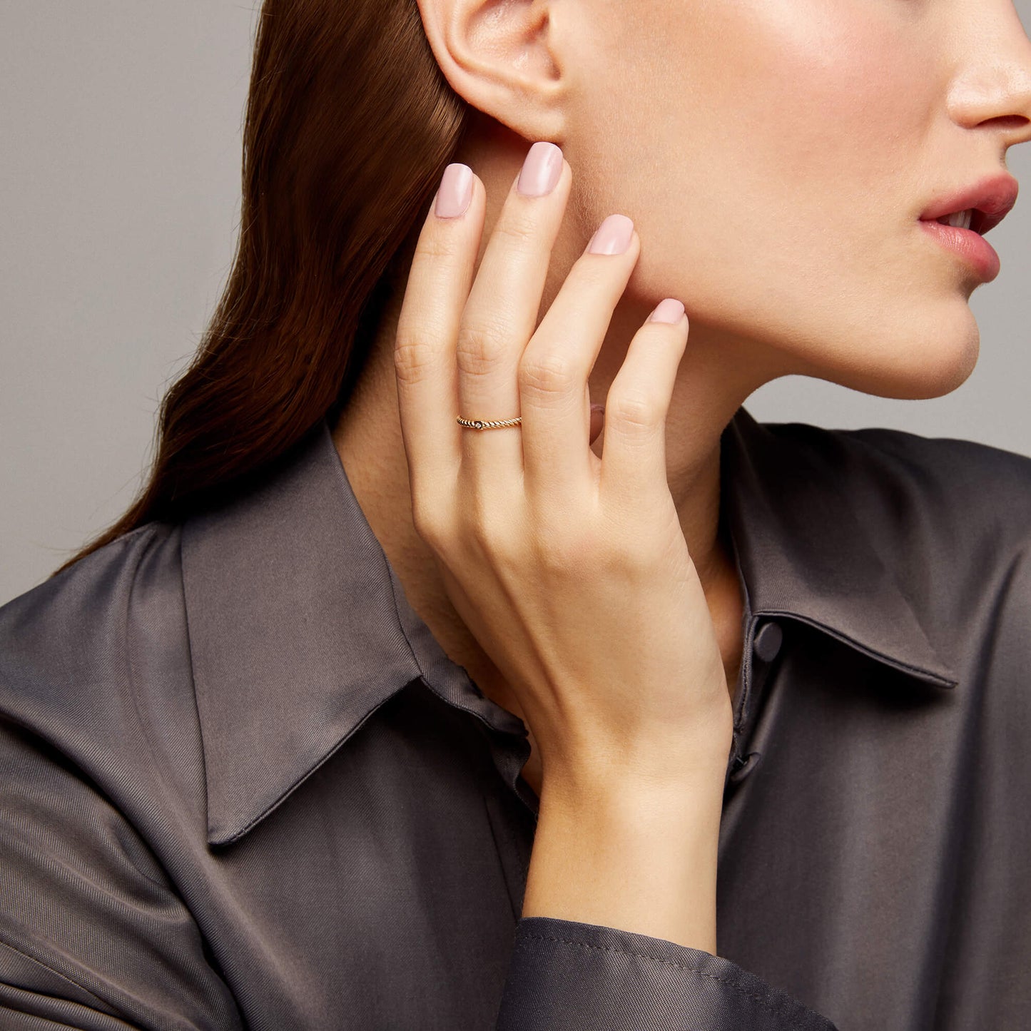 Twined Solo Ring in Gold