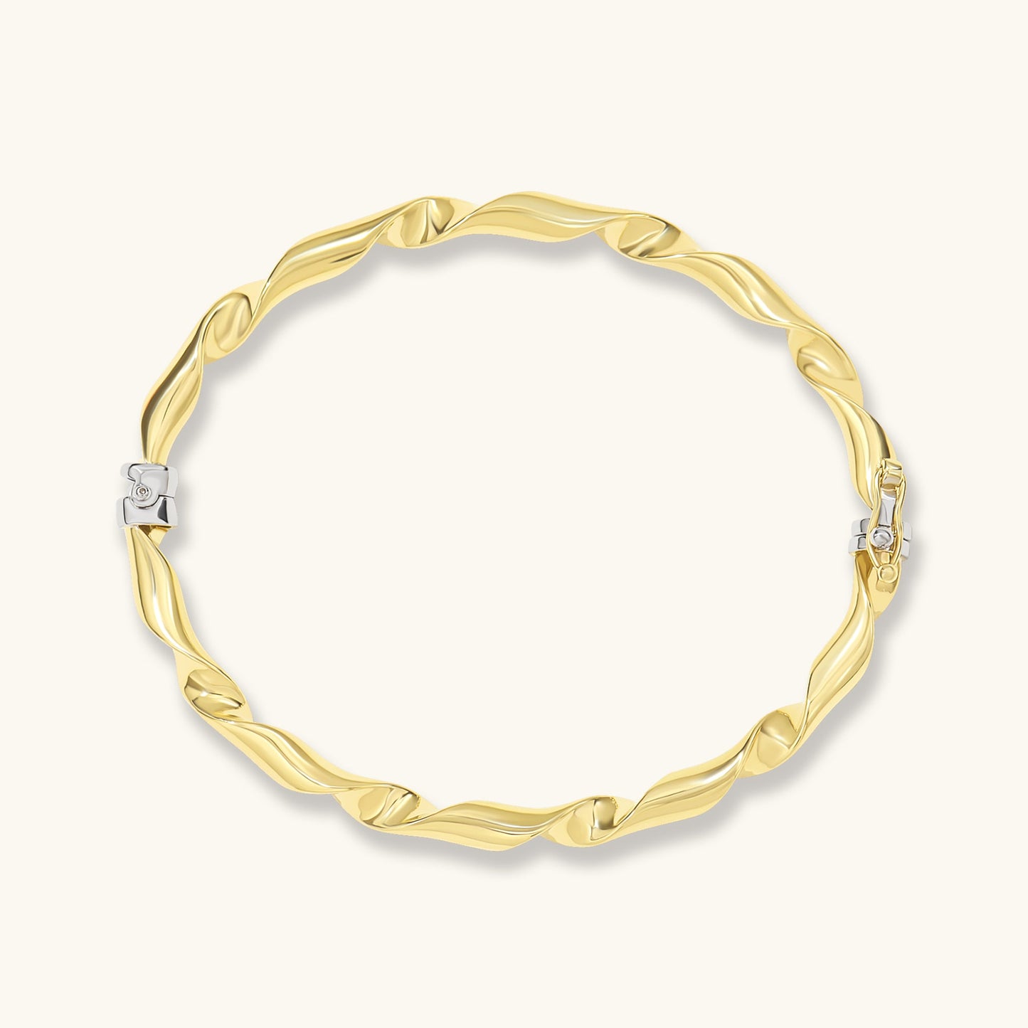 Twirl Bangle Bracelet in Gold