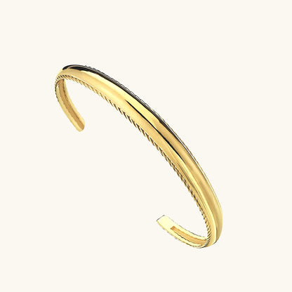 Twisted Dome Cuff Bracelet in Gold