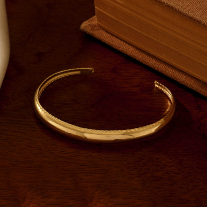 Twisted Dome Cuff Bracelet in Gold
