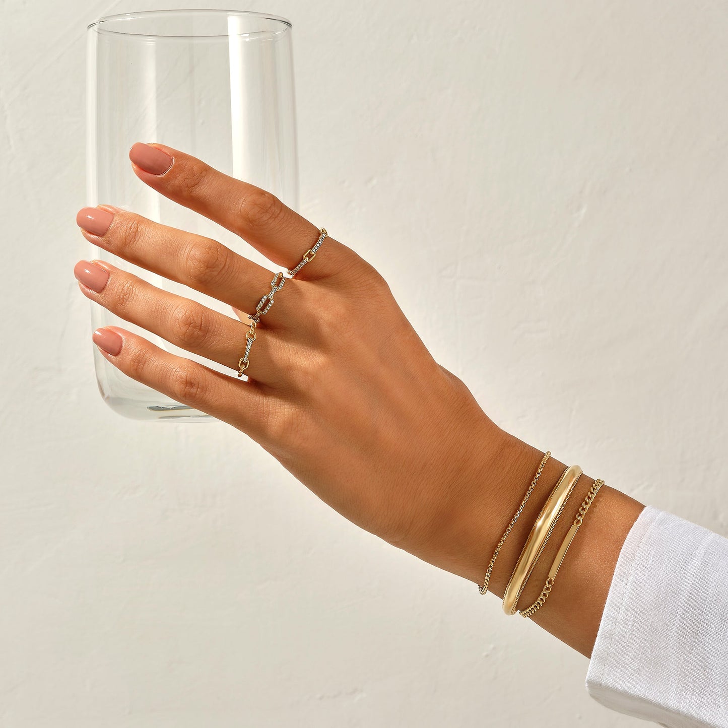 Twisted Dome Cuff Bracelet in Gold