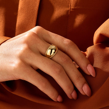 Twisted Dome Ring in Gold