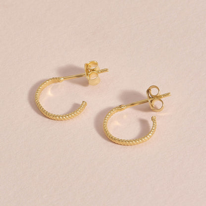 Twisted Earrings in Gold