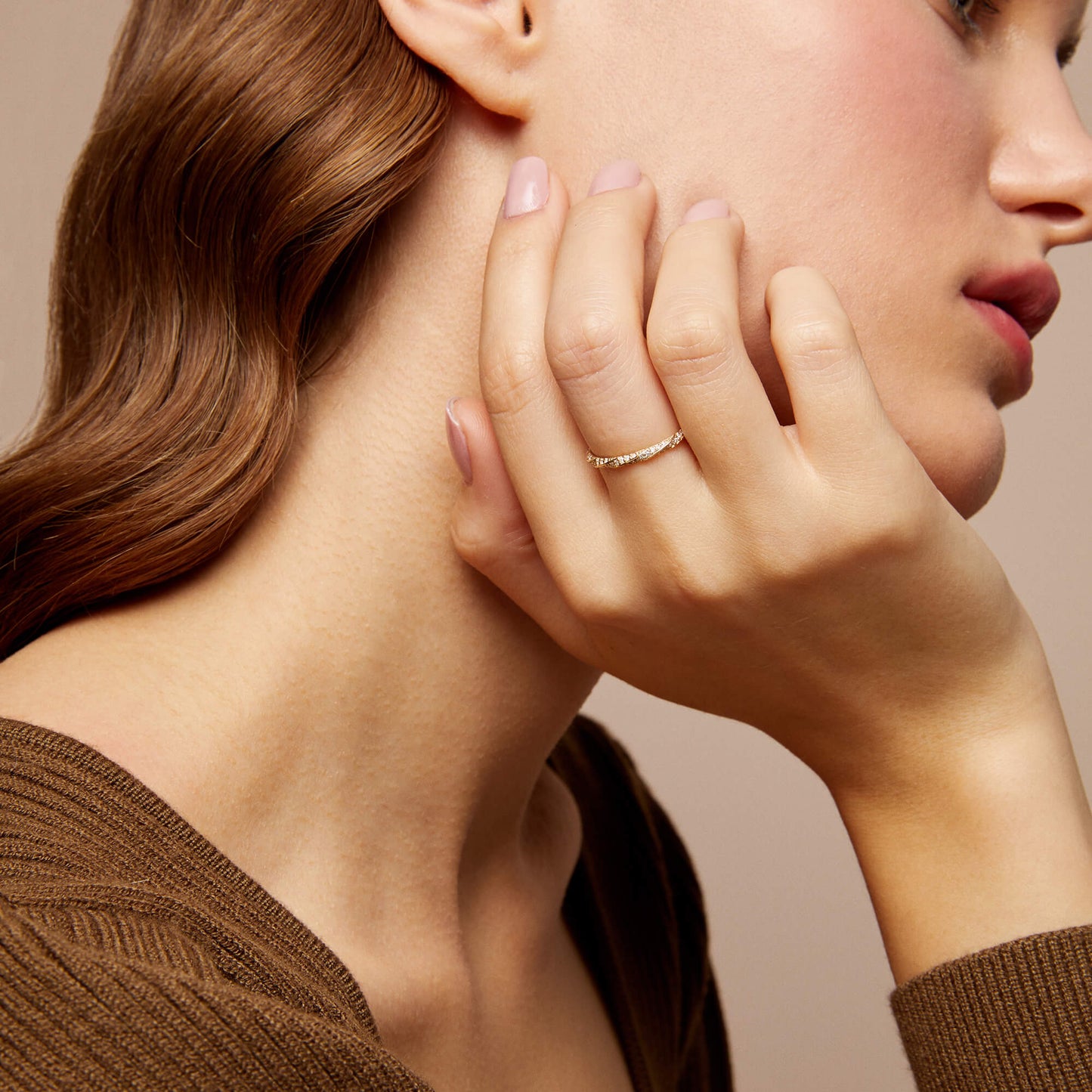 Twisted Eternity Ring in Gold