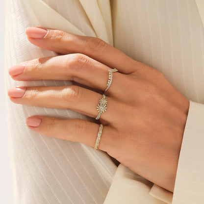 Twisted Half Eternity Wedding Ring in Gold