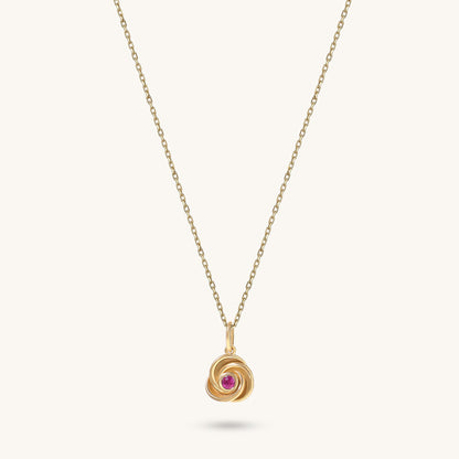 Vintage Knot Necklace in Gold