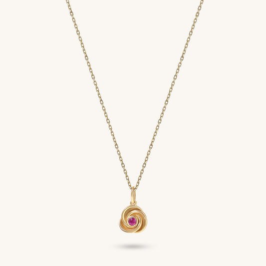 Vintage Knot Necklace in Gold